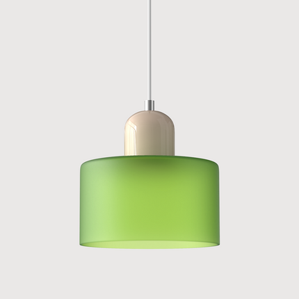 Szklana lampa wisząca z oświetleniem LED – geometryczny design do oświetlenia wiszącego w kuchni lub jadalni 14