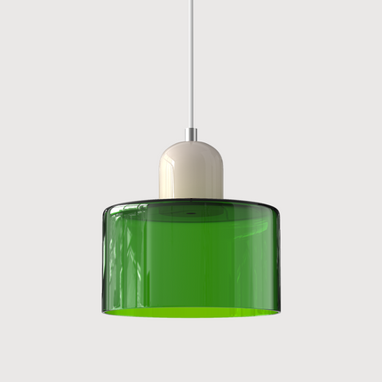 Szklana lampa wisząca z oświetleniem LED – geometryczny design do oświetlenia wiszącego w kuchni lub jadalni 15