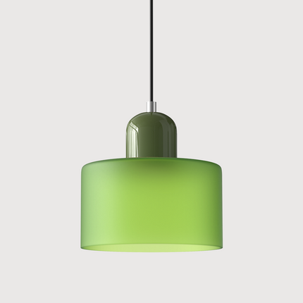 Szklana lampa wisząca z oświetleniem LED – geometryczny design do oświetlenia wiszącego w kuchni lub jadalni 16