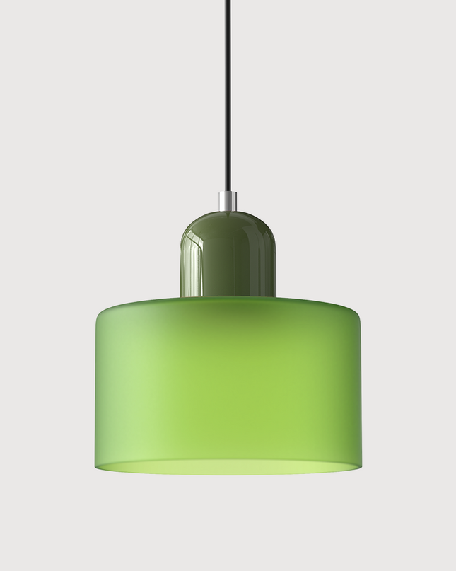 Szklana lampa wisząca z oświetleniem LED – geometryczny design do oświetlenia wiszącego w kuchni lub jadalni 16