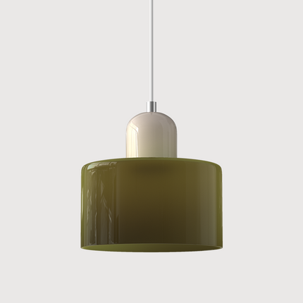 Szklana lampa wisząca z oświetleniem LED – geometryczny design do oświetlenia wiszącego w kuchni lub jadalni 17