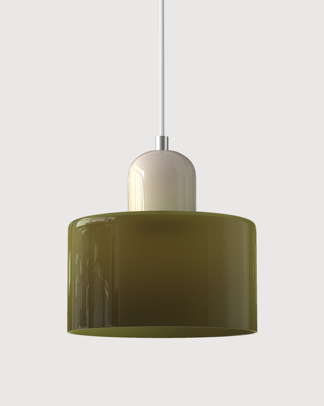 Szklana lampa wisząca z oświetleniem LED – geometryczny design do oświetlenia wiszącego w kuchni lub jadalni 17