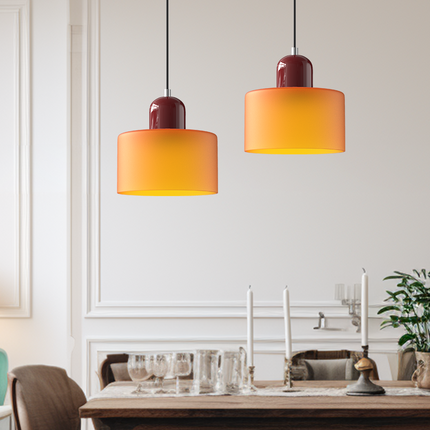 Szklana lampa wisząca z oświetleniem LED – geometryczny design do oświetlenia wiszącego w kuchni lub jadalni 2