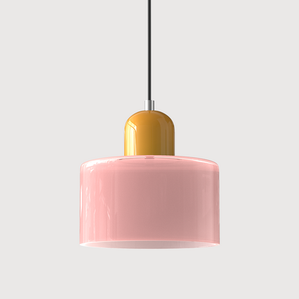 Szklana lampa wisząca z oświetleniem LED – geometryczny design do oświetlenia wiszącego w kuchni lub jadalni 21