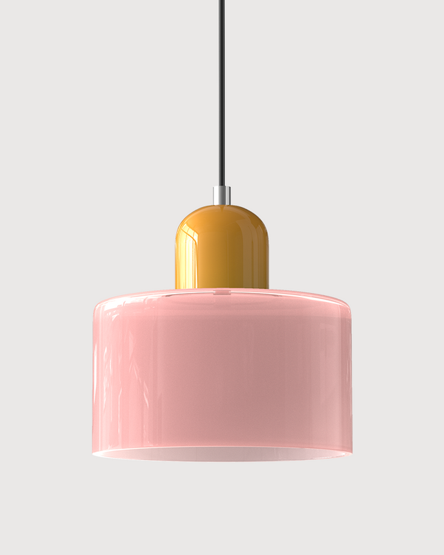 Szklana lampa wisząca z oświetleniem LED – geometryczny design do oświetlenia wiszącego w kuchni lub jadalni 21