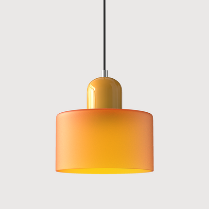 Szklana lampa wisząca z oświetleniem LED – geometryczny design do oświetlenia wiszącego w kuchni lub jadalni 22