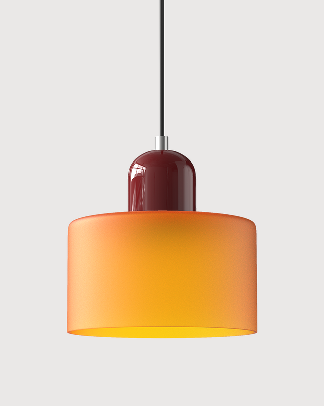 Szklana lampa wisząca z oświetleniem LED – geometryczny design do oświetlenia wiszącego w kuchni lub jadalni 24