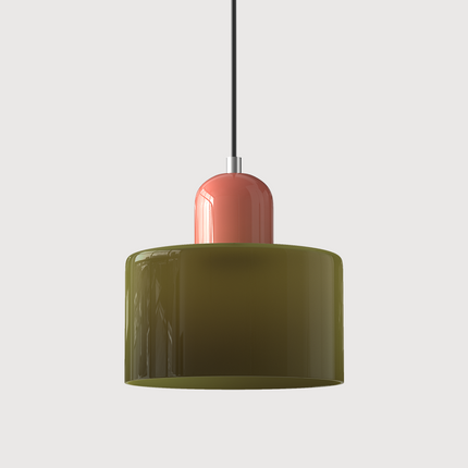 Szklana lampa wisząca z oświetleniem LED – geometryczny design do oświetlenia wiszącego w kuchni lub jadalni 26