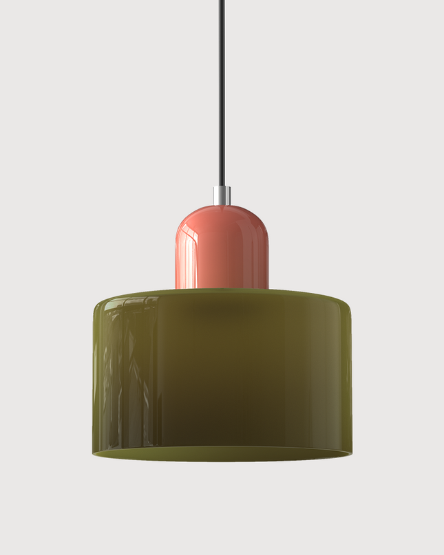 Szklana lampa wisząca z oświetleniem LED – geometryczny design do oświetlenia wiszącego w kuchni lub jadalni 26