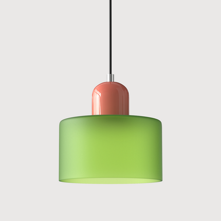 Szklana lampa wisząca z oświetleniem LED – geometryczny design do oświetlenia wiszącego w kuchni lub jadalni 28