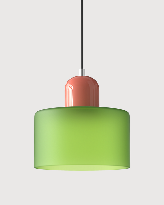 Szklana lampa wisząca z oświetleniem LED – geometryczny design do oświetlenia wiszącego w kuchni lub jadalni 28