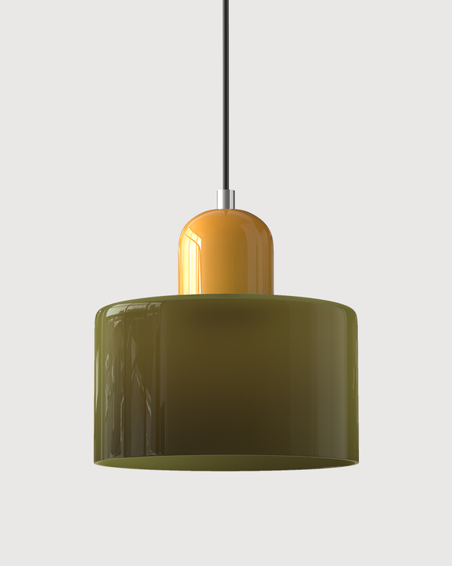 Szklana lampa wisząca z oświetleniem LED – geometryczny design do oświetlenia wiszącego w kuchni lub jadalni 31