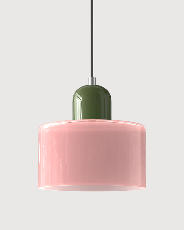 Szklana lampa wisząca z oświetleniem LED – geometryczny design do oświetlenia wiszącego w kuchni lub jadalni 6