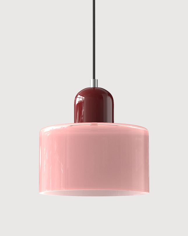 Szklana lampa wisząca z oświetleniem LED – geometryczny design do oświetlenia wiszącego w kuchni lub jadalni 7