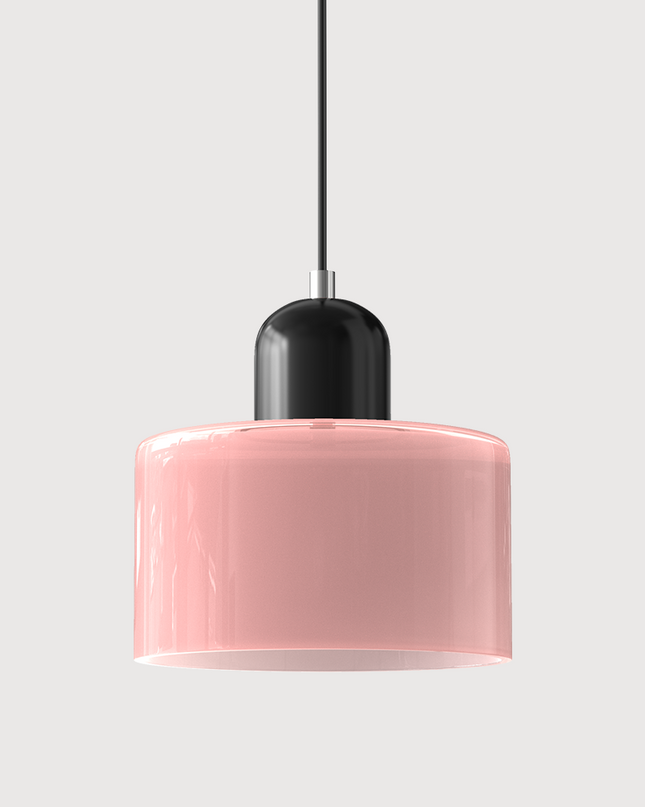 Szklana lampa wisząca z oświetleniem LED – geometryczny design do oświetlenia wiszącego w kuchni lub jadalni 8