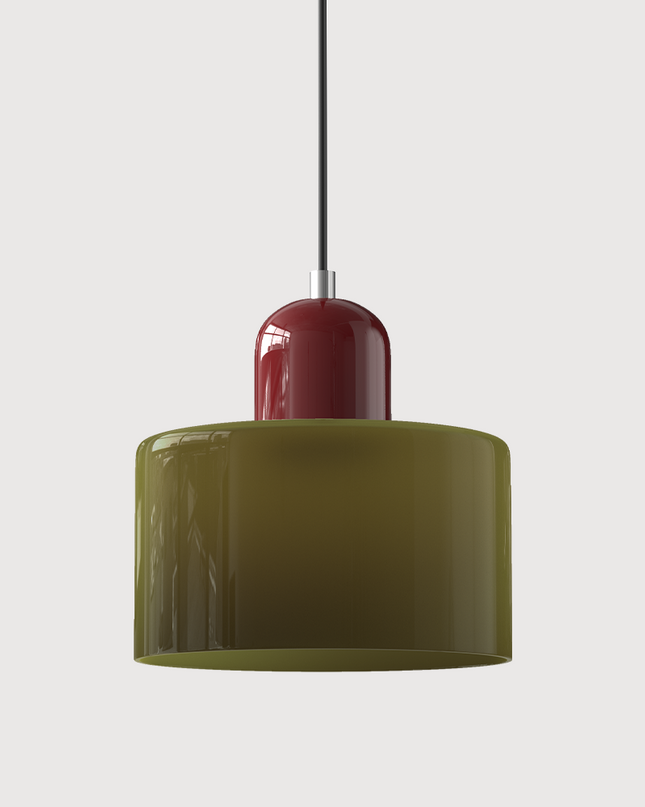 Szklana lampa wisząca z oświetleniem LED – geometryczny design do oświetlenia wiszącego w kuchni lub jadalni 9