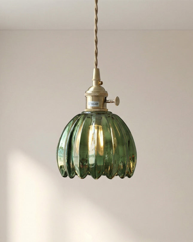 Szklana lampa wisząca z regulowaną wysokością – minimalistyczny japoński design do oświetlenia wiszącego w kuchni 0