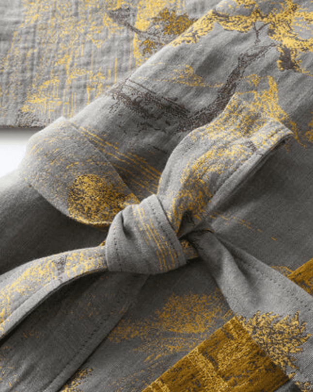 Szlafrok Damski Kimono Unisex z Gazy Bawełnianej w Stylu Retro – Wygodny, Biały, Luźny Krój, Idealny do Spa i Relaksu 3