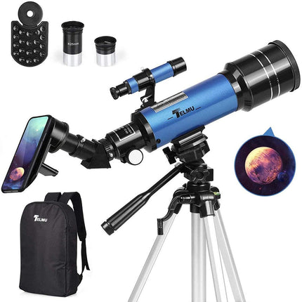 Teleskop Refraktorowy 70 mm dla Początkujących – Wysoka Jakość Obrazu i Regulowany Statyw do Obserwacji Astronomicznych 0