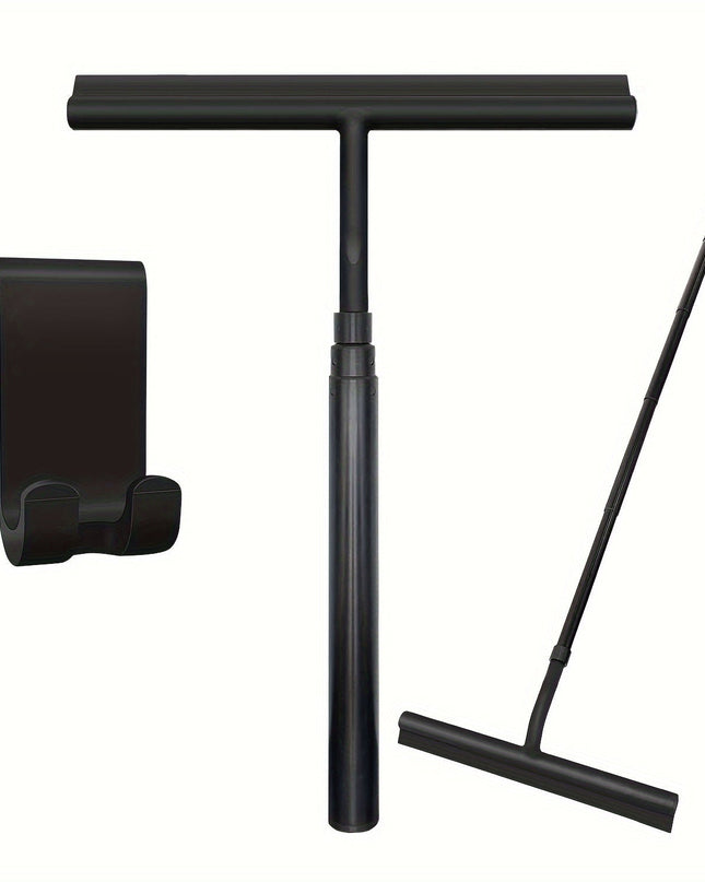 Teleskopowa ściągaczka prysznicowa z ergonomicznym uchwytem – czarna, regulowana długość 40-120 cm 7