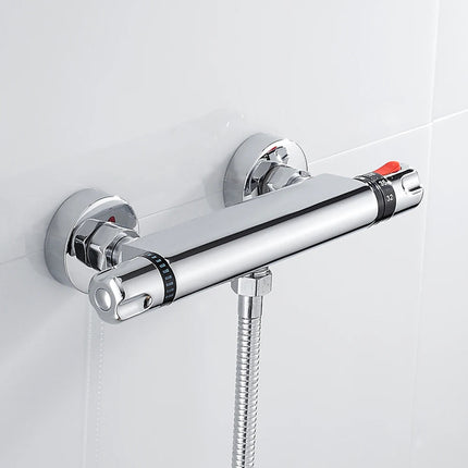 Termostatyczny Kran Prysznicowy TempControl Chrome z Kontrolą Temperatury – Wysokiej Jakości Ceramika i Tworzywo, Nowoczesny Design 1