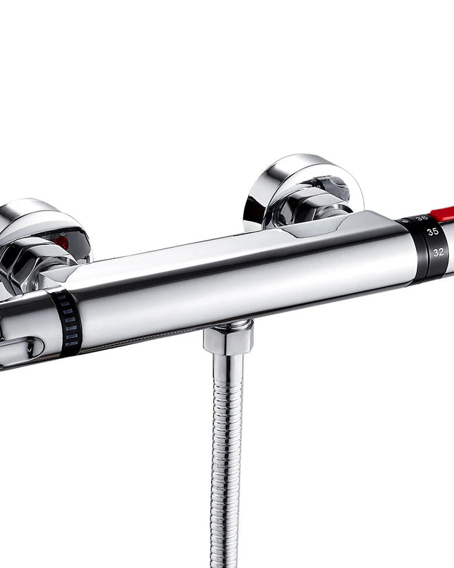 Termostatyczny Kran Prysznicowy TempControl Chrome z Kontrolą Temperatury – Wysokiej Jakości Ceramika i Tworzywo, Nowoczesny Design 2
