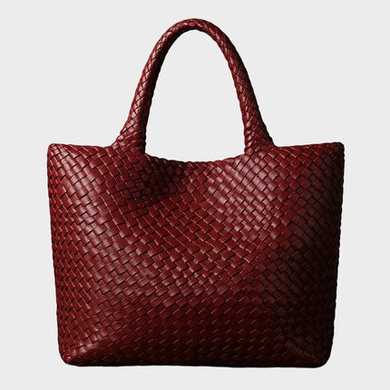 Torba Tote z ręcznie tkanej skóry mikrofibrowej, przestronna i elegancka torebka idealna na co dzień 3