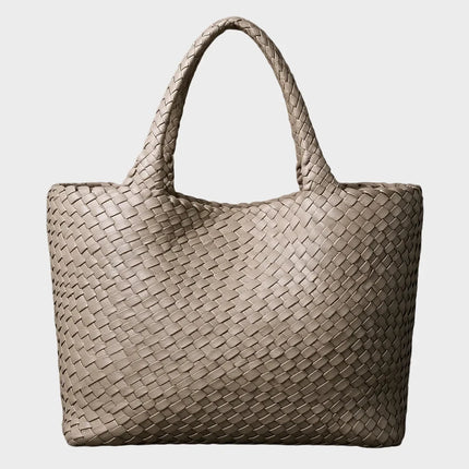 Torba Tote z ręcznie tkanej skóry mikrofibrowej, przestronna i elegancka torebka idealna na co dzień 6