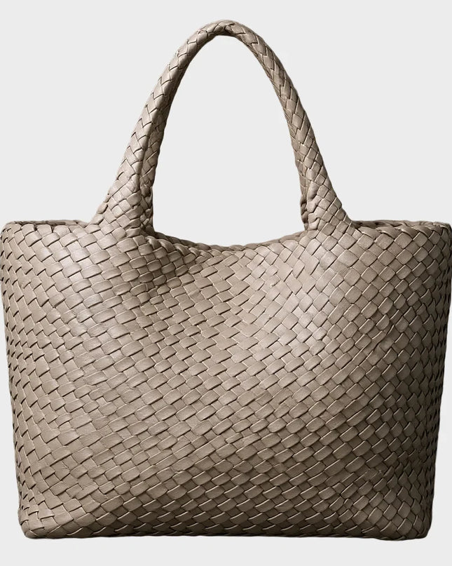 Torba Tote z ręcznie tkanej skóry mikrofibrowej, przestronna i elegancka torebka idealna na co dzień 6