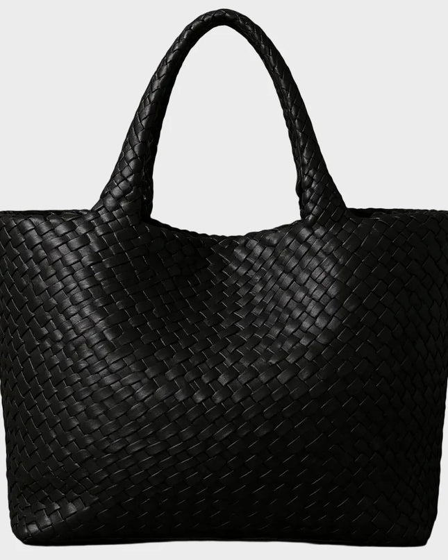 Torba Tote z ręcznie tkanej skóry mikrofibrowej, przestronna i elegancka torebka idealna na co dzień 7