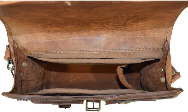 Torba fotograficzna ze skóry w stylu vintage z regulowanymi przegródkami i wieloma kieszeniami – konstrukcja typu crossbody z wytrzymałej skóry koziej 5