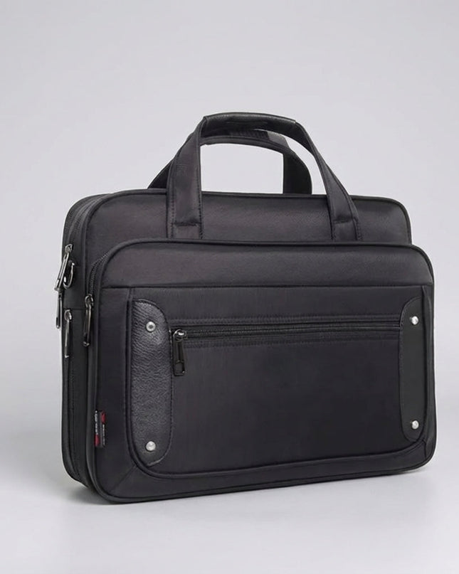 Torba na laptopa z płótna z wieloma kieszeniami i regulowanym paskiem – pasuje do laptopów o przekątnej od 14 do 19 cali 2