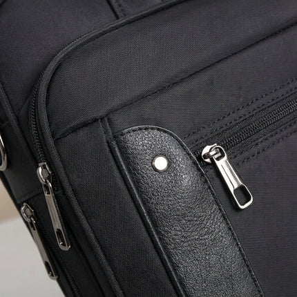 Torba na laptopa z płótna z wieloma kieszeniami i regulowanym paskiem – pasuje do laptopów o przekątnej od 14 do 19 cali 3