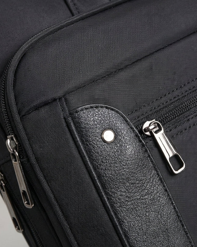 Torba na laptopa z płótna z wieloma kieszeniami i regulowanym paskiem – pasuje do laptopów o przekątnej od 14 do 19 cali 3
