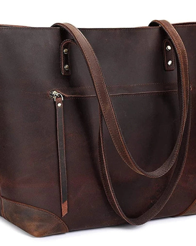 Torba typu tote w stylu vintage o dużej pojemności z wszechstronnymi możliwościami noszenia – materiał PU 1