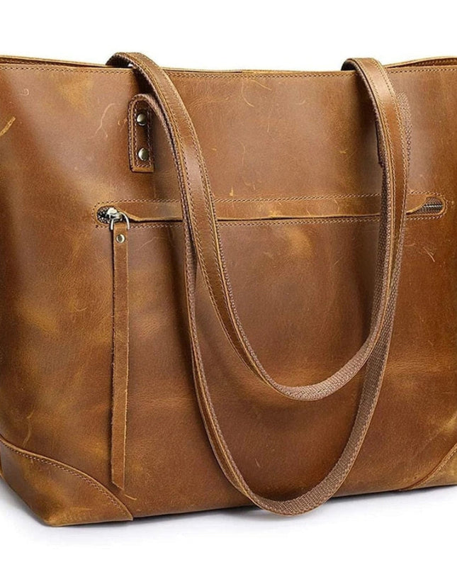 Torba typu tote w stylu vintage o dużej pojemności z wszechstronnymi możliwościami noszenia – materiał PU 3