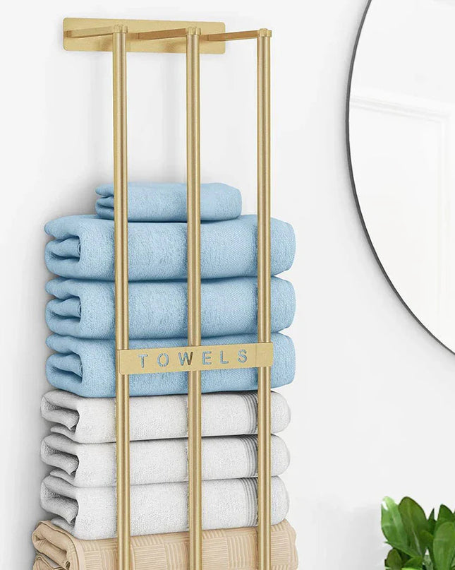 Uchwyt na ręczniki – oszczędzający miejsce uchwyt na ręczniki, który pozwoli zachować porządek w łazience – kompaktowy i stylowy schowek na ręczniki 1