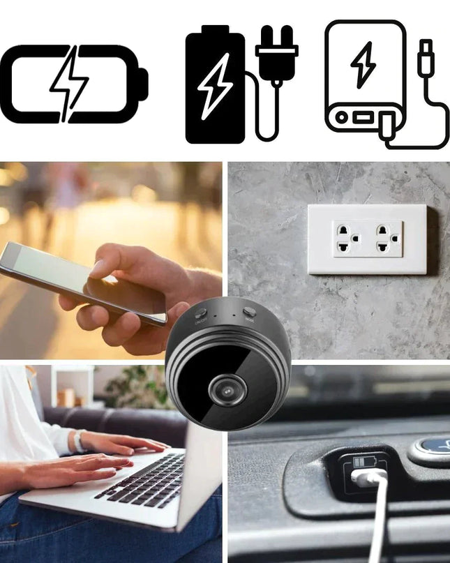 Ultrakompaktowa Bezprzewodowa Kamera Bezpieczeństwa z WiFi – Czarna 3