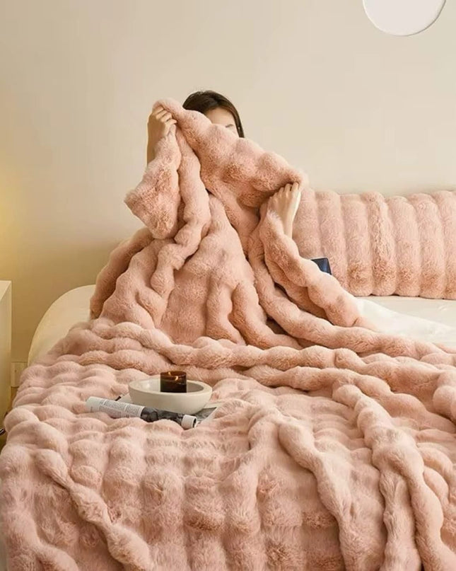 Ultramiękki koc termiczny Tie-Dye 180 x 200 cm – idealny na sofę i łóżko, miękki materiał Minky, można prać w pralce 1