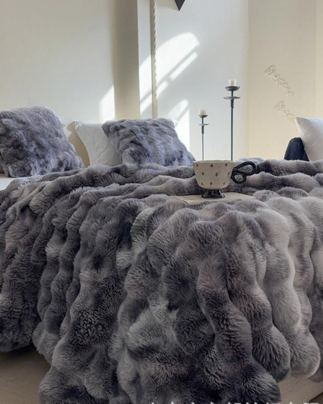 Ultramiękki koc termiczny Tie-Dye 180 x 200 cm – idealny na sofę i łóżko, miękki materiał Minky, można prać w pralce 3