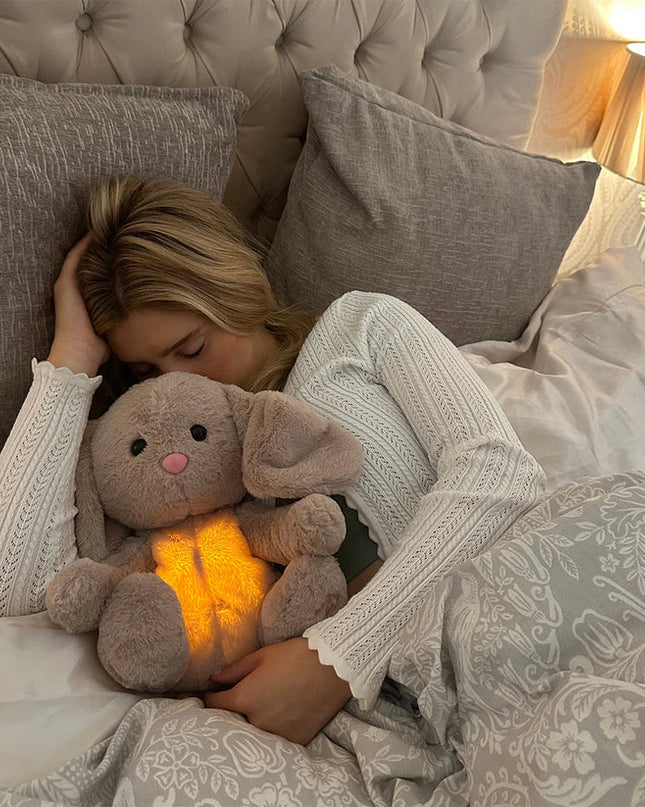 Uspokajająca pluszowa zabawka z dźwiękami oddechu i relaksującą muzyką – ultramiękkie pluszaki łagodzące stres dla dzieci w każdym wieku 3