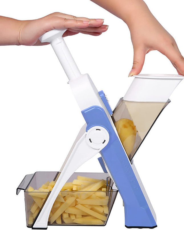 Vegetable Cutter with Safe Blade Design for Slicing, Dicing, and Grating – Durable Stainless Steel and BPA-Compliant ABS 2