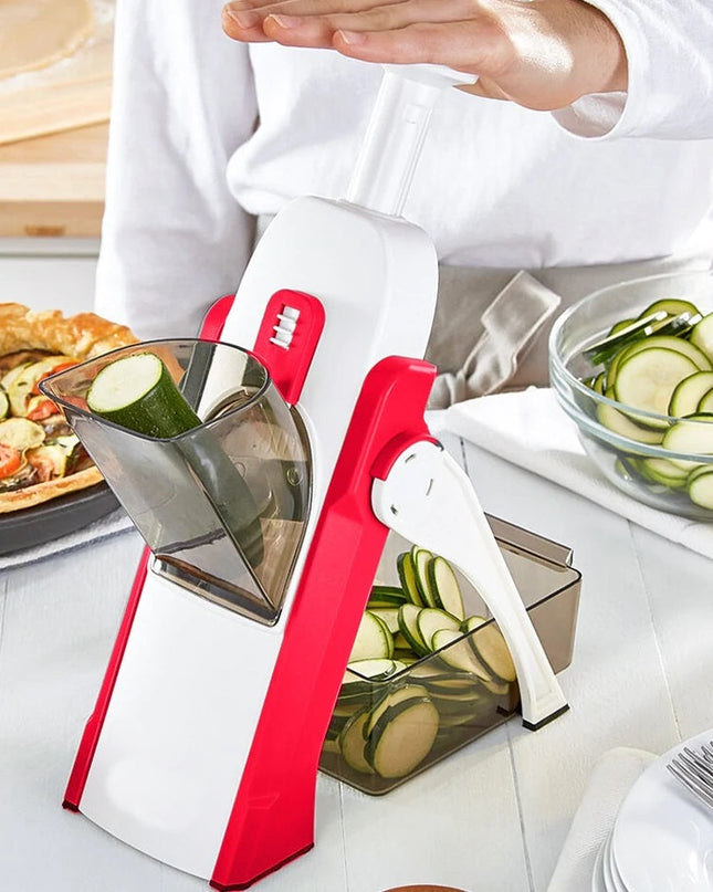 Vegetable Cutter with Safe Blade Design for Slicing, Dicing, and Grating – Durable Stainless Steel and BPA-Compliant ABS 3