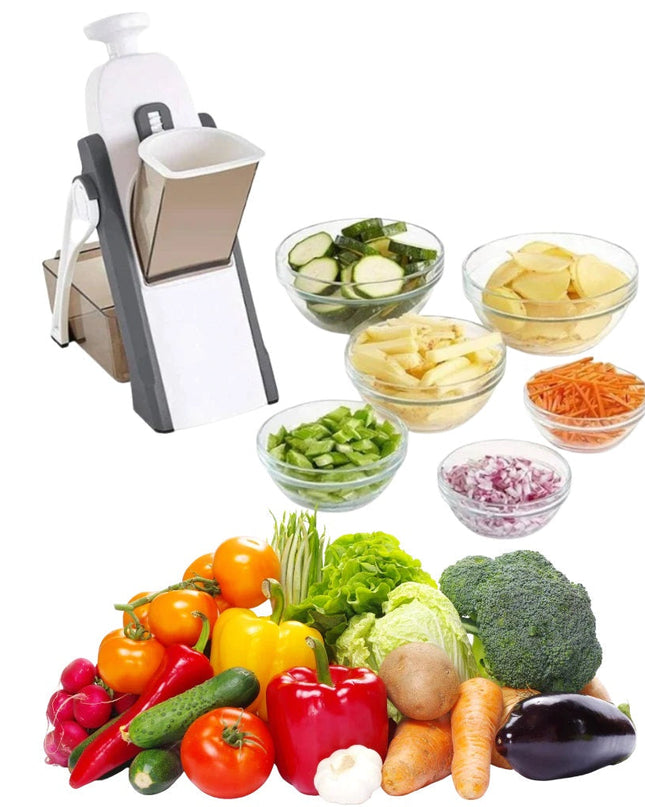 Vegetable Cutter with Safe Blade Design for Slicing, Dicing, and Grating – Durable Stainless Steel and BPA-Compliant ABS 4