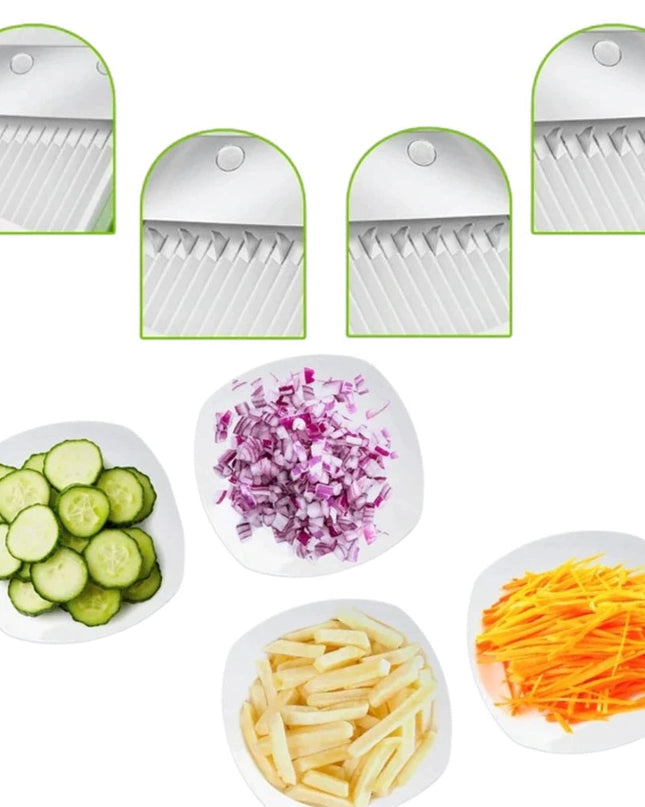 Vegetable Cutter with Safe Blade Design for Slicing, Dicing, and Grating – Durable Stainless Steel and BPA-Compliant ABS 5