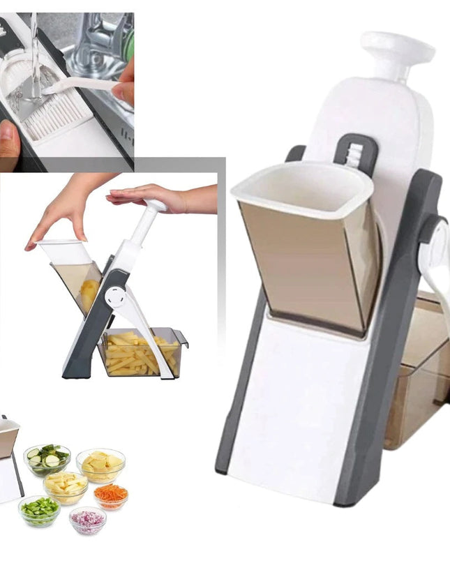 Vegetable Cutter with Safe Blade Design for Slicing, Dicing, and Grating – Durable Stainless Steel and BPA-Compliant ABS 6