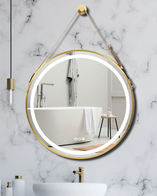 ViaSpiegel – Nowoczesne lustro łazienkowe LED z powłoką przeciwmgielną i funkcją ściemniania, sterowane dotykowo 0