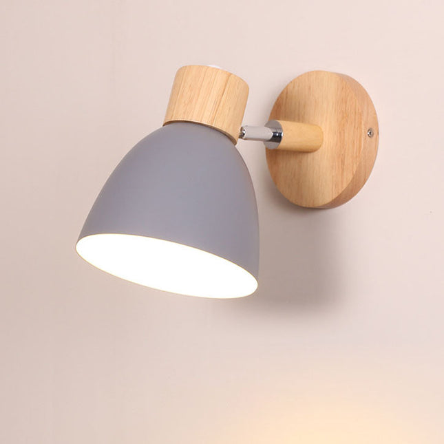 Wall Lamp with Conical Wooden Shade and Metal Frame – Modern Minimalist Design for Indoor Use 10