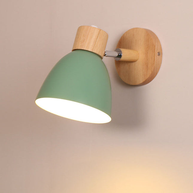 Wall Lamp with Conical Wooden Shade and Metal Frame – Modern Minimalist Design for Indoor Use 13