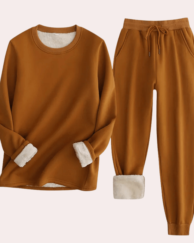 WarmChic - Miękki polarowy komplet wypoczynkowy - Bluza i spodnie dresowe dla przytulnego relaksu 2